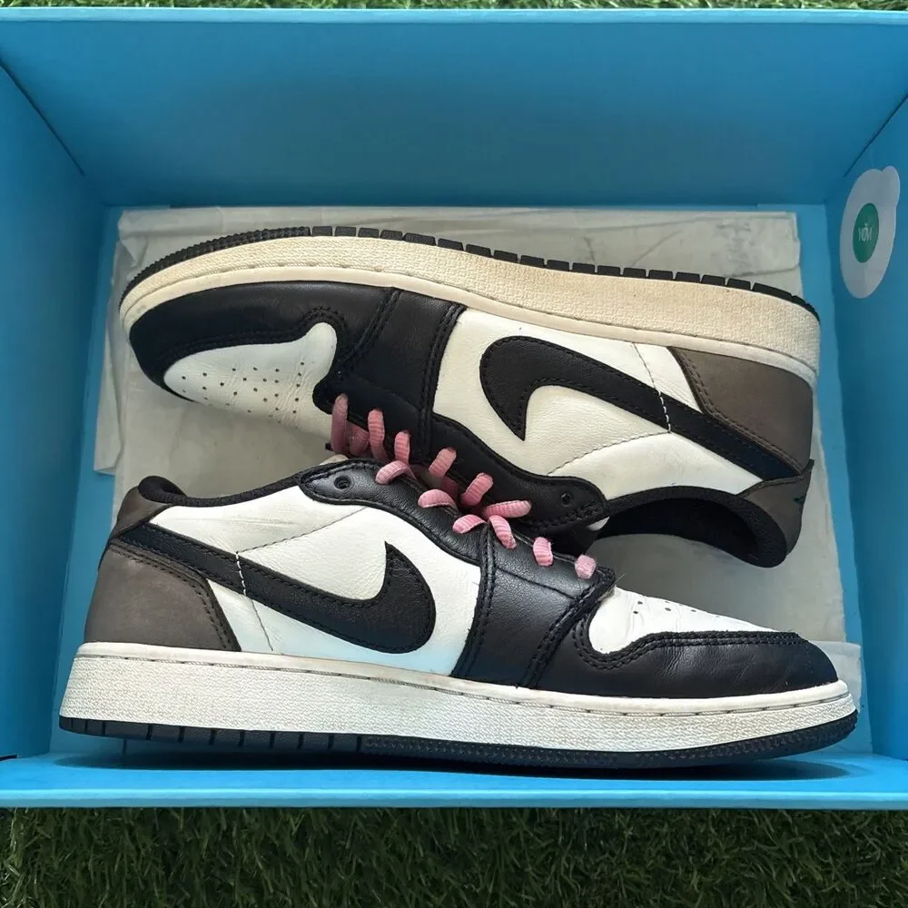 Nike Air Jordan 1 Retro Low OG Dark Mocha White Black Size 6Y CZ0858-102